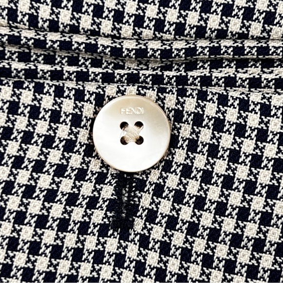 Men’s Fendi Houndstooth Slacks (EU Size 50) Great Condition Wardrobe Staple - Picture 10 of 16